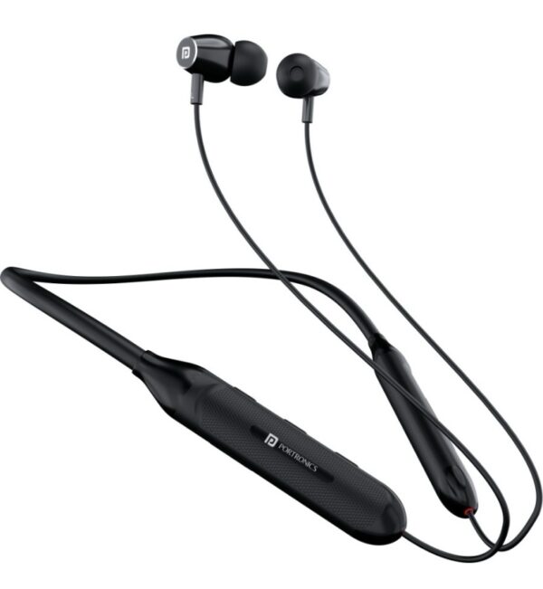 Portronics Harmonics Z7 with 40Hrs Playback, Gaming Mode, Water Resistant, Fast Charging Bluetooth  (Black, In the Ear)